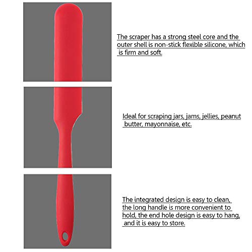 SUMERSHA 4pcs Silicone Spatula Set Heat Resistant Cake Cream Butter Spatulas Mixing Batter Scraper Non-Stick Flexible Baking Cooking Tool 4 Colors