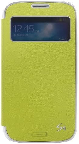 TRYIT TRYS4SVGRN S-View Flip Cover Folio Case with a Pocket and a Standing Function for Samsung Galaxy S4 - 1 Pack - Retail Packaging - Lime Green