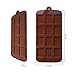 ZINKODA 12-Cavity Cake Mold Silicone Chocolate Bar Sugar Craft Baking Pattern Mold 2 Pack