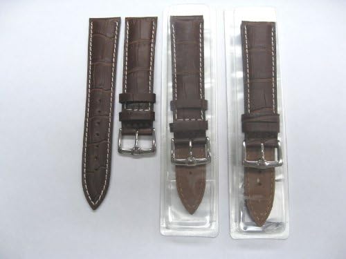 3 Italian Leather Watch Strap for Omega Watch 19mm Ws Brown