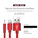 Becaso Lightning Cable, 5' Nylon Braided Charging Cable Cord Lightning to USB Cable Charger, Compatible with iPhone 7/7 Plus/6/6S/6 Plus/6S Plus/5S/5C, iPad, iPod and More - Red - 3 Piece