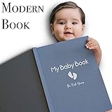 Baby Memory Book Boy Modern Journal Keepsake Scrapbook for First 5 Years