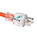 Amazon Basics 10-Foot 3-Prong Heavy-Duty Indoor/Outdoor SJTW Lighted Extension Cord - 15 Amps, 1875 Watts, 125V - Orange