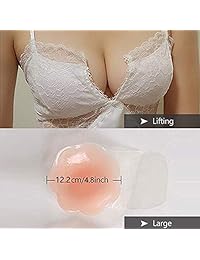 Fundas sin pezón, silicona reutilizable para aceleración de pecho de 4.3 in (1 pasta de aceleración de pecho)