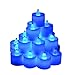 Samyo Set of 24 Battery Flameless & Smokeless LED Tealight Candles - Blue Candlelight