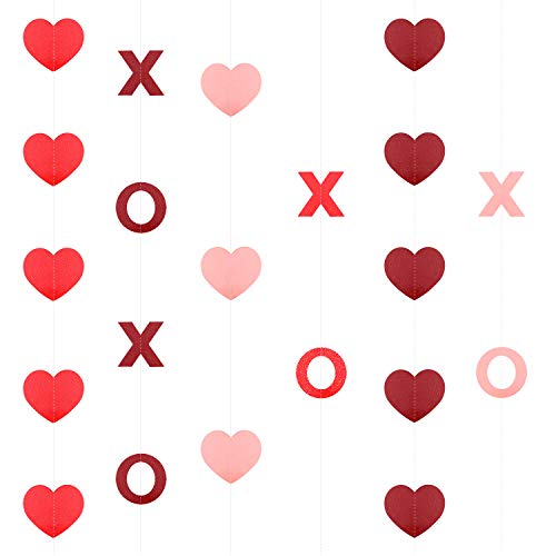 Tuparka 6 Pcs Heart Xoxo Hanging Garland Banner For Valentine S