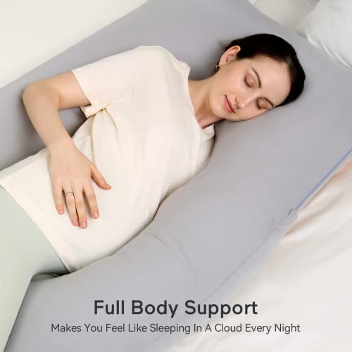 Momcozy Pregnancy Pillows for Sleeping, U Shaped Full Body Pillow for
