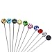 Monrocco 30pcs Colorful Crystal Hijab Scarf Pins Tailor Sewing Snag-Free Pins Brooch