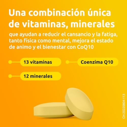 Energy 30 Comprimidos con 13 vitaminas, 9 minerales y Coenzima Q10