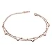 DIDa Heart Bracelet Rose Gold Bracelet for Women Adjustable Bracelet Bangle