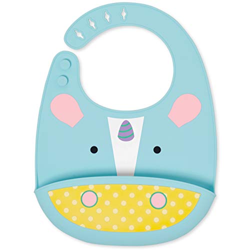 Skip Hop Zoo Fold & Go Silicone Bib, Multi Unicorn - //medicalbooks.filipinodoctors.org