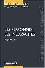 Les  personnes, les incapacités