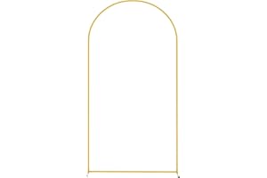 Wedding Arch Frame - Gold Wedding Flower Arch Stand, Portable Arched Door Frame, 100cm X 200cm + Square Steel Tube, Rust Resi