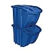 Suncast Bin Kit Stackable Organizer-Front Flap for Dry Storage Stores All Kinds of Recyclables, Blue