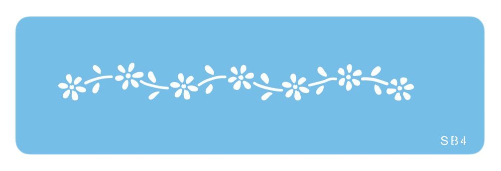 PME SB4 JEM Daisy Chain Stencil, Blue