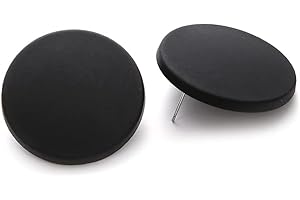 Winssigma Button Earrings, Large Round Acrylic Stud Earrings for Women