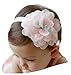 DANMY Baby Girl Super Stretchy Headband Big Lace Petals Flower Baby Headband Newborn Hair Accessories (4PCS Mixed color)