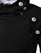 4BH Mens Casual Luxury Buckle Hoodie Slim Cotton Sweatshirts BLACK US L(Tag size 2XL)
