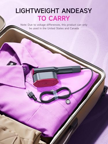 DRFLASH 2-in-1 Steamer & Iron for Clothes,15s Fast Heat-up 1200W Portable Handheld Garment Steamer,Travel Size with Large Ceramic Heat Panel,Quick Wrinkle Removal,110V-120V