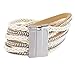 Lux Accessories Neutral Ivory Boho Braided Sticker Stone Magnetic Wrap Bracelet