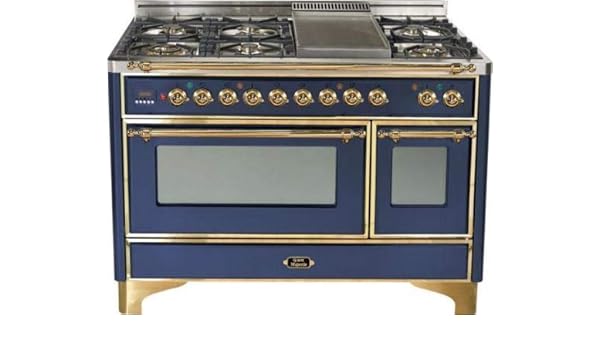 Amazon Com Ilve Um120fdmpbl Majestic 48 Pro Dual Fuel Gas Range