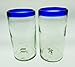 Mexican Glass Blue Rim Tumblers Set of 8, 20 Oz.