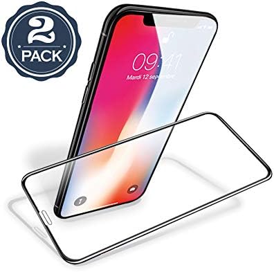 [ 2-Pack ] iPhone XS MAX 6.5" Screen Protector [ Edge Full Coverage ] 6D Curved Tempered Glass │ Not Easily Broken │ Anti-Bubble Scratch │ Dust-Free │ 9H Hardness │ HD Clear │ 3D Touch │ Case Friendly