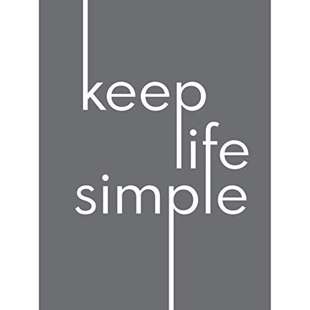 Wee Blue Coo Keep Life Simple Typography Minimalist Art Print Canvas Premium Wall Decor Poster Mural