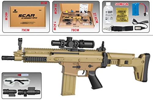 SHUNDATONG Toy Gun LeHui 328 Scar 7-8mm Water Crystal Electical Toy Gun Outdoor Hobbies Cosplay
