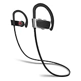 Hiwara Bluetooth Headphones, Wireless Sports Earphones IPX7 Waterproof HD Stereo Sweatproof Earbuds for Running Rym Workout 8 Hour Battery Noise Cancelling Headsets, Support 2 Devices.