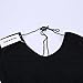 SUNNOW Women's Sexy Long Sleeves V Neck Backless Short Romper Jumpsuit (Asian S=US(2), Black)