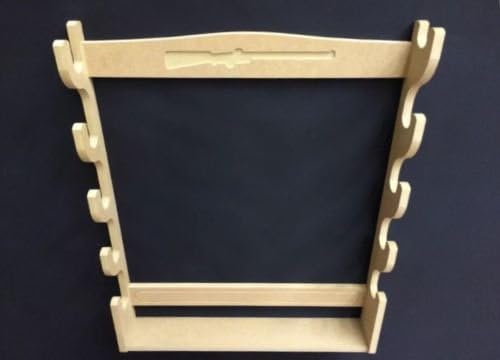 Gun rack cabinet for 5 unscoped guns horizontal hand made new ready to oil stain paint or leave natural