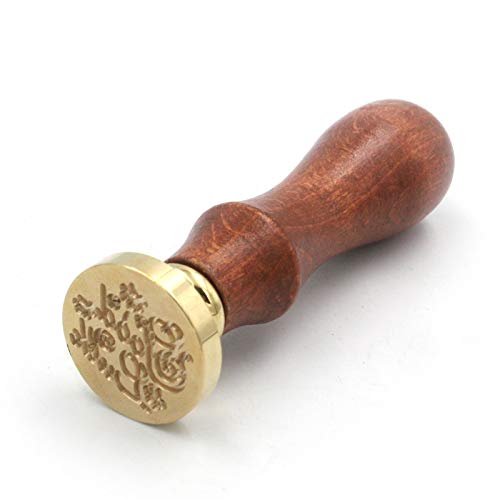 Wax Seal Stamp Set, 1Pcs Copper Seals(Good Luck)+ 1Pcs Wooden Hilt +1Pcs Sealing Wax Stick and 1Pcs Melting Spoon,Vintage Retro Classical Initial Seal Wax Stamp Kit,Perfect Gift Ideas for Friends - Thumbnail 4