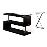 Furniture of America Lilliana S-Shaped Glass-Top
