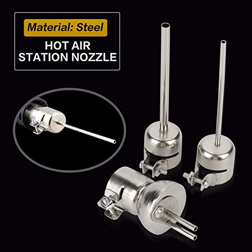 Heat Gun Nozzle Great Part to Replace For 850 Hot Air Soldering Station Repair Tool Accessory(3pcs Set)
