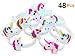 OHill Pack of 48 Rainbow Bracelets Wristbands for Birthday Party Supplies Favors, Novelty Toys and School Classroom Rewards