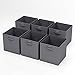 Home-Complete Closet Organizer-Fabric Storage Basket Cubes Bins 6 Grey Cubeicals Containers Drawers
