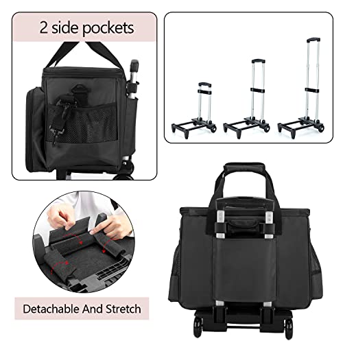 Luxja Rolling Sewing Machine Bag with Removable Pad and Shoulder Strap