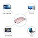 Tsmine Wireless USB Charger Computer Mouse for MacBook Air Mac Pro Laptop Ipad Pad PC The Laser Optical Rechargeable Mini Slim Silent Mice is Replacement Wired Widely Used Desktop iMac (Rose Gold)