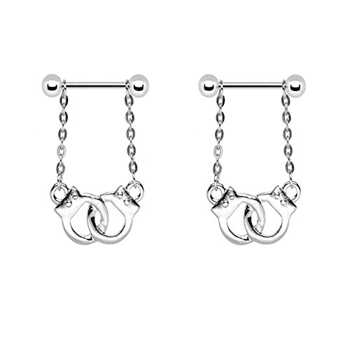 Power wing nipplerings piercing women handcuffs sexy surgical ste…