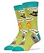 ooohyeah Men's Novelty Crew Socks, Funny Cool Animal Socks for Cat Lover, Talking Cats