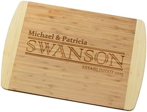 Brew City Engraving - Custom Personalized Engraved Bamboo Cutting Board - Wedding, Anniversary, Graduation, Housewarming, Closing, Realtor Mother's Day, Fathers Day Gift / Present for Cooks & Chefs