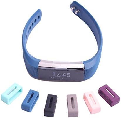 6pc Luxury Silicone Security Band Clasp, Ninasill Ring Loop Fastener For Fitbit ALTA