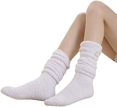 Over Knee Indoor Socks,PASHY Women Girls Mesh Fleece Embroidery Towel Warm Long Over Knee Indoor Socks