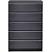 Laguna 5 Drawer Dresser Chest Black Wood Grain Bedroom Furniture