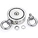 BAVITE Double Sided Neodymium Fishing Magnet,Combined 960 lbs(436KG) Pulling Force Rare Earth Magnets with 20m (65 Foot) Durable Rope and Protective Gloves