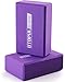 Sturdy and Dense Foam Yoga Block (set of 2) - Purple Color, Slip Resistant, 3 x 6 x 9 Inch - by Utopia Home