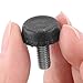 Screw On Furniture Glide Leveling Foot Adjuster 6mm x 18mm Thread Size (6X18-24p, Black)