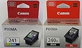 Genuine Canon PG-240XL High Capacity Black Ink Cartridge (5206B001) + CL-241 Color Ink Cartridge (5209B001)