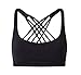 Queenie Ke Women's Yoga Bra Light Support Cross Back Wirefree Pad Soft Size S Color Black Across